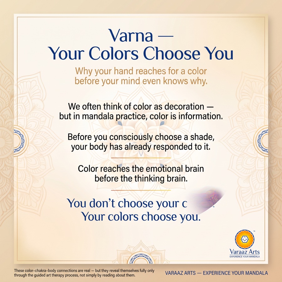 Why your hand reaches for a color before your mind knows why — Varna, Mandala Fridays Session 9